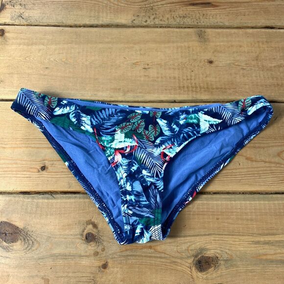 Cikada Australia Off Shoulder Bikini Set Blue Tropical Floral Swim Womens US 8 - Picture 6 of 8